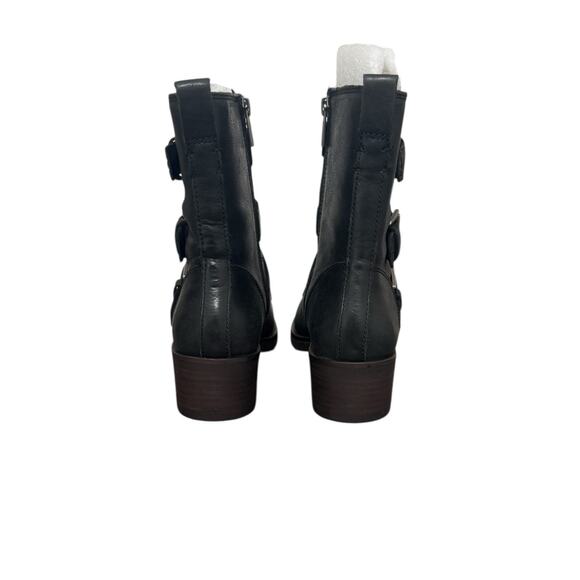 New! Lucky Brand Leather Katriny Steampunk Buckled Moto Boot - Size 7 - Picture 8 of 11